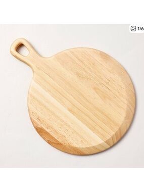 10" Round Wooden Paddle Serving Board - Hearth & Hand with Magnolia - New